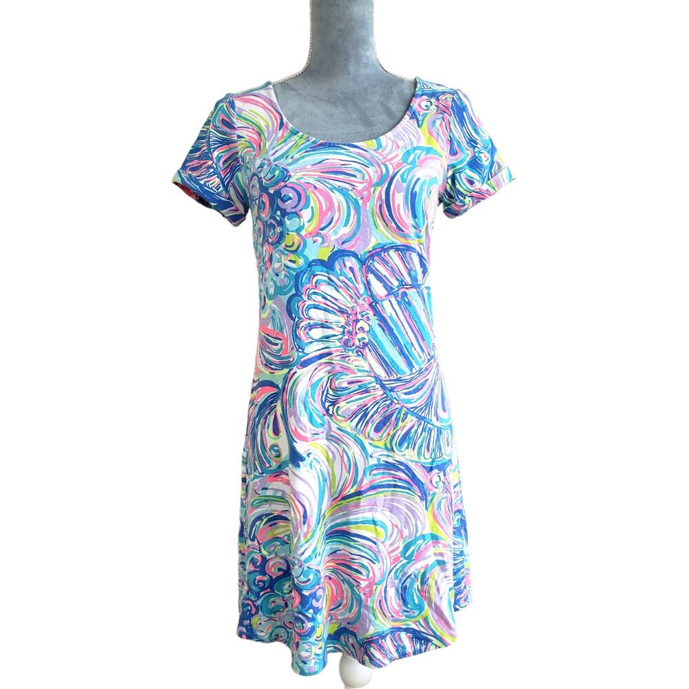 Lilly Pulitzer colorful stretchy comfy tunic dress colorful warm weather wear